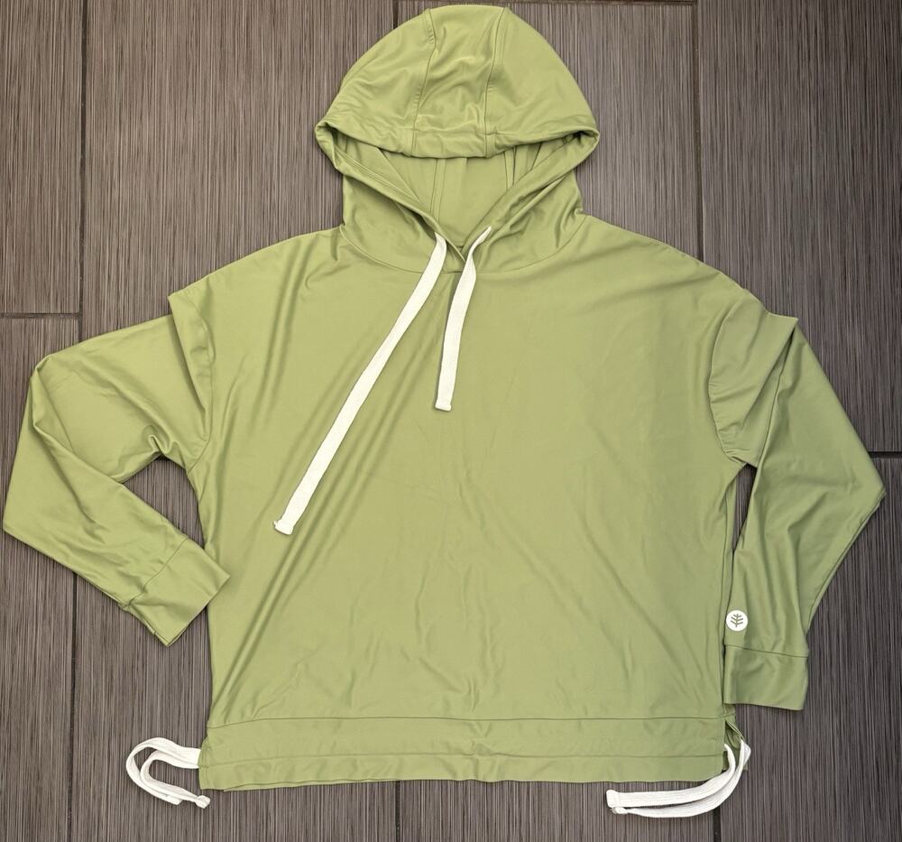 Coolibar Waikal Swim Hoodie Women’s Small Green UPF 50+ Sun Protection